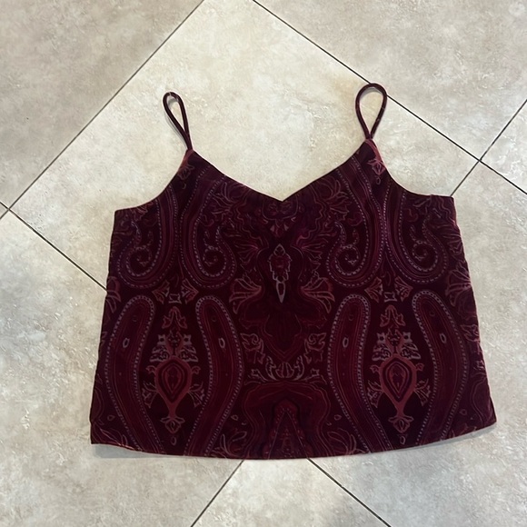 Rachel Zoe Velour Style Adjustable Strap Camisole Size Large - Picture 1 of 6